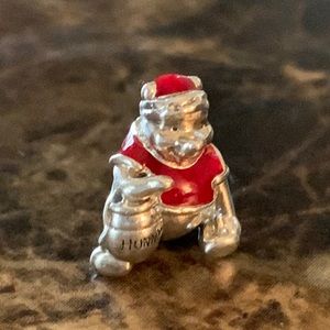 Authentic Pandora Disney Winnie the Pooh Christmas Hunny Pot Charm S925 ALE